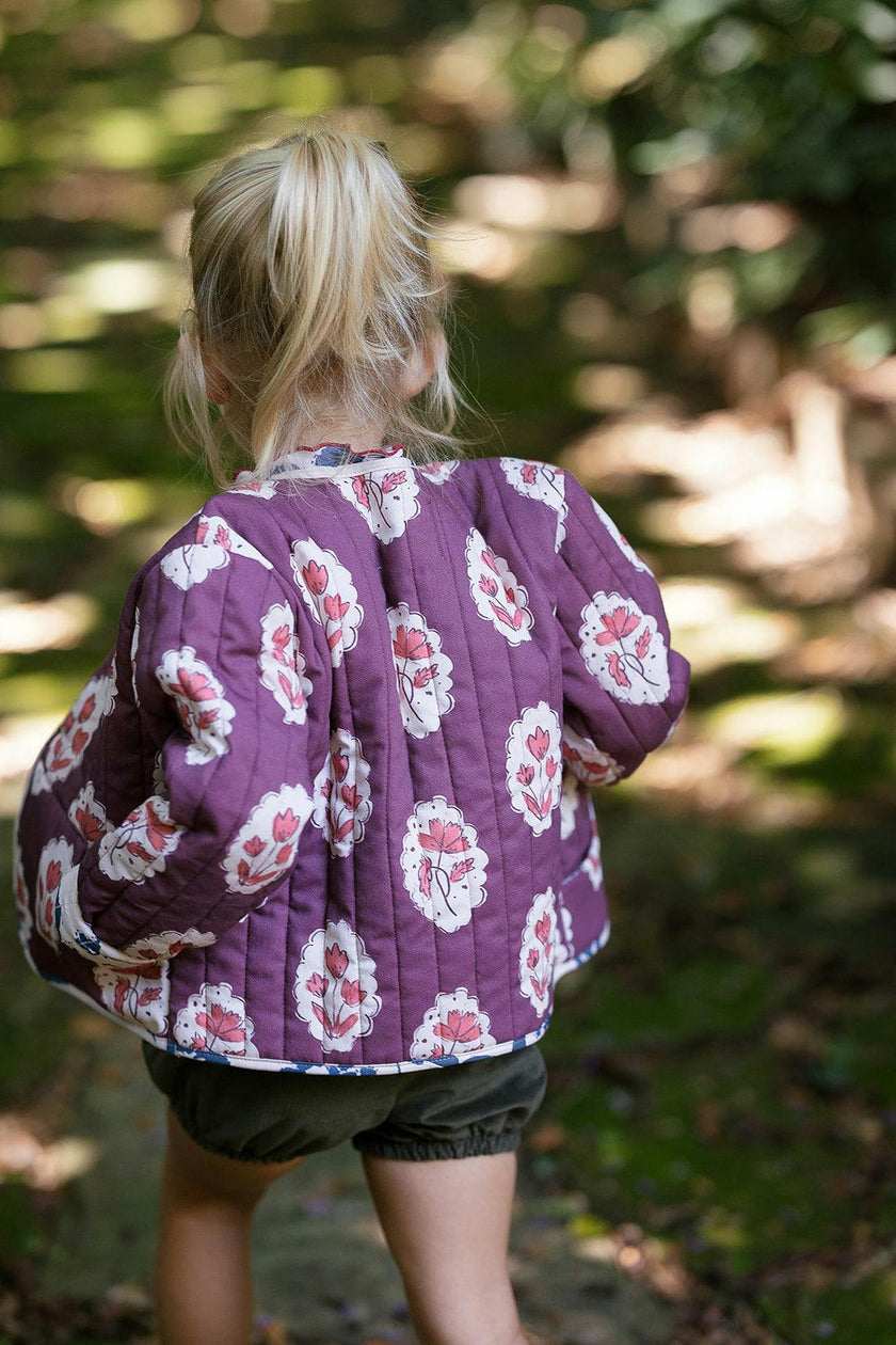 Quilted Jacket in Intaglio Maroon