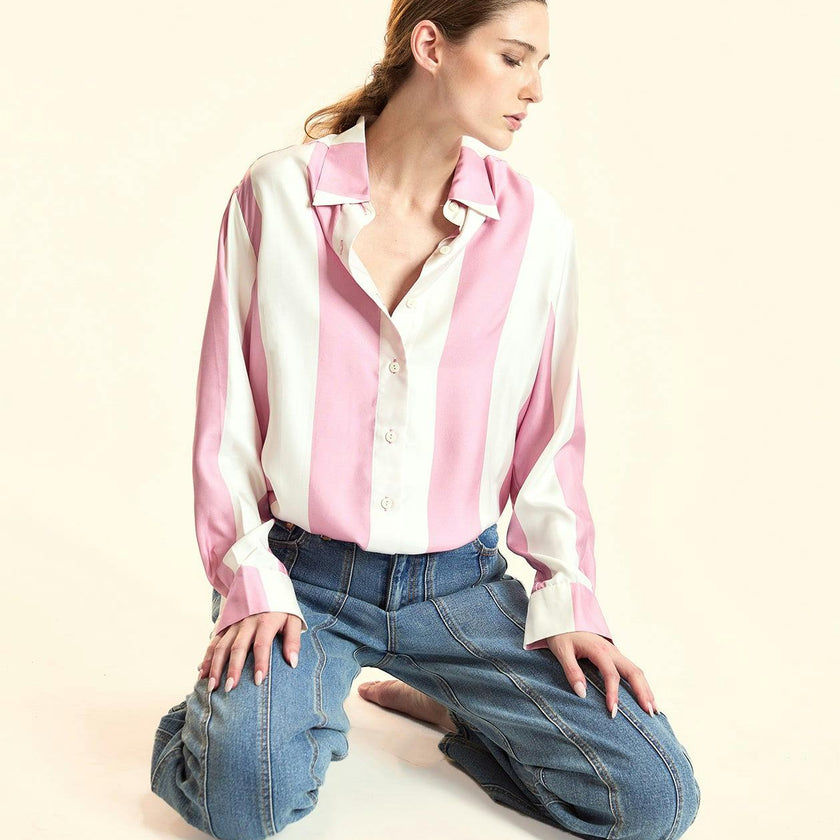 Collectible Stripe Silk Shirt