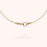 Women's Linked Hearts Necklace, Yellow Gold
