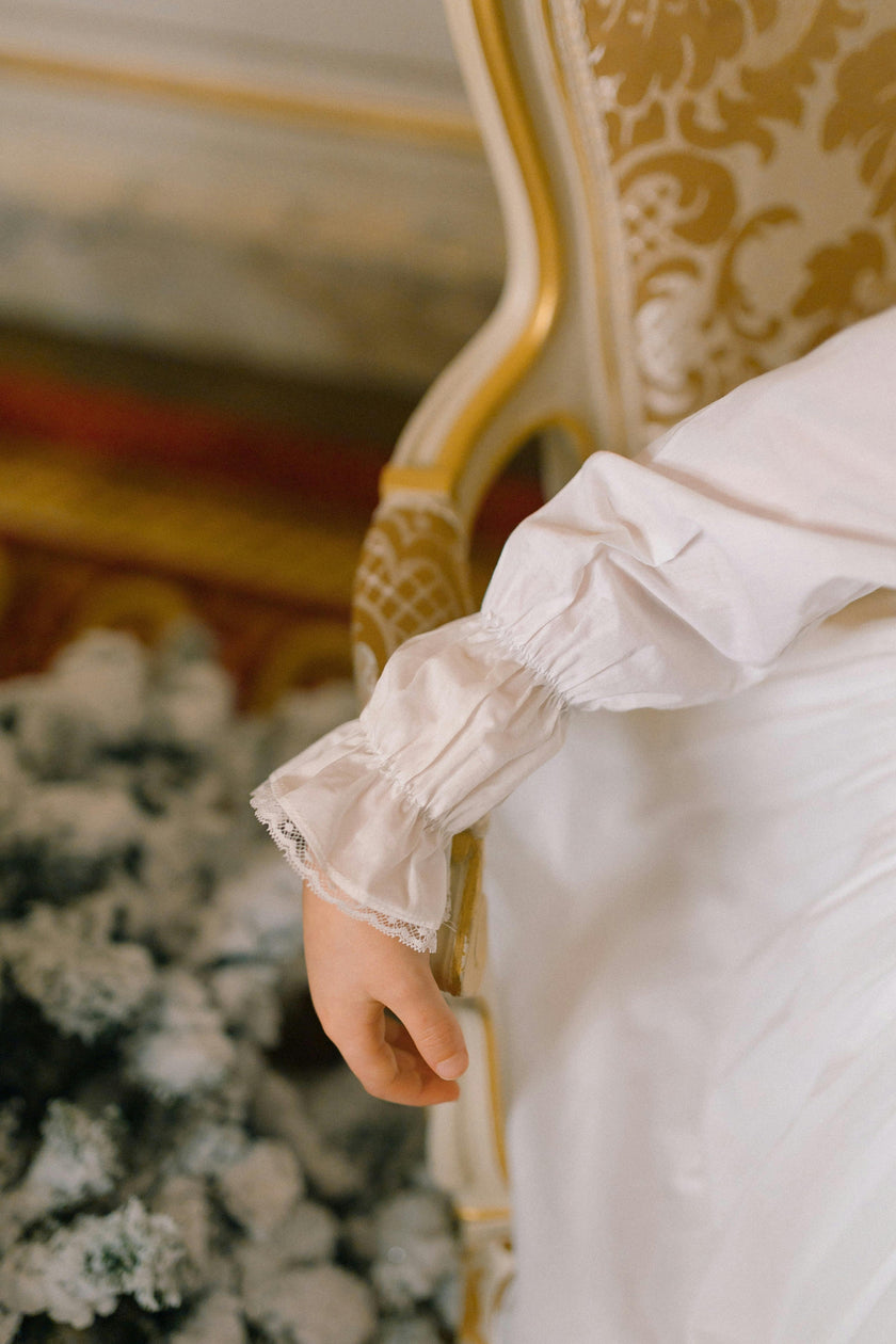 MARIE ANTOINETTE WHITE SMOCKED DRESS