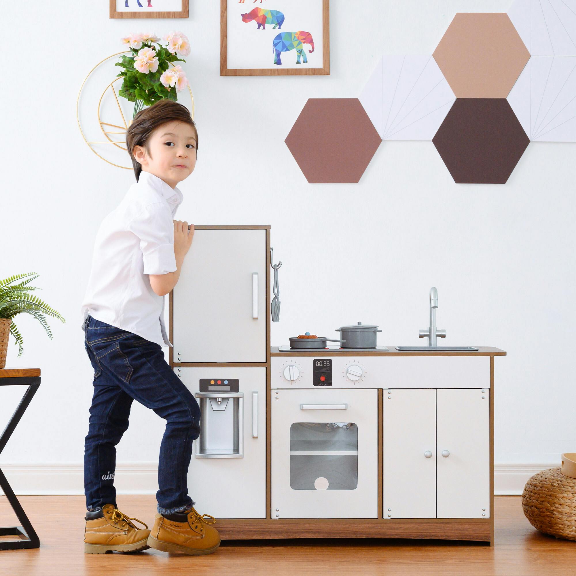 Little Chef Palm Springs Classic Kids Play Kitchen With Accessories