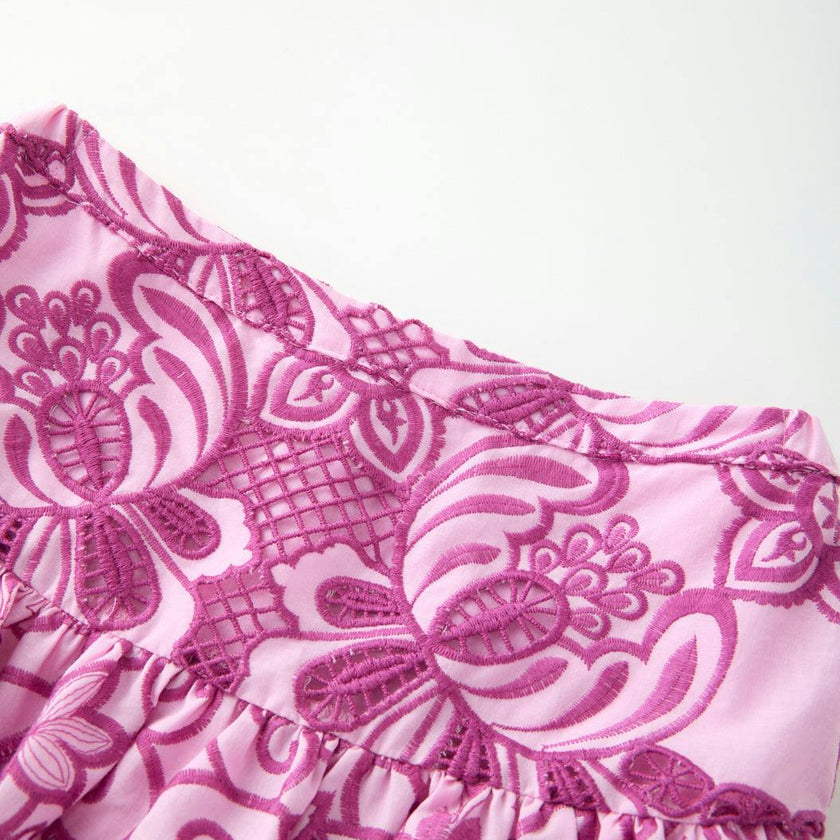 Alora Embroidered Frill Mini Skirt