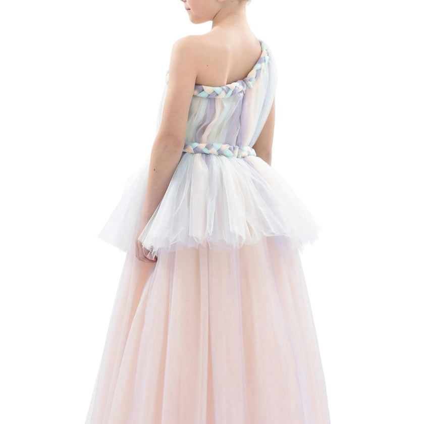 Multicolor Apollo Iridescent Tulle Gown