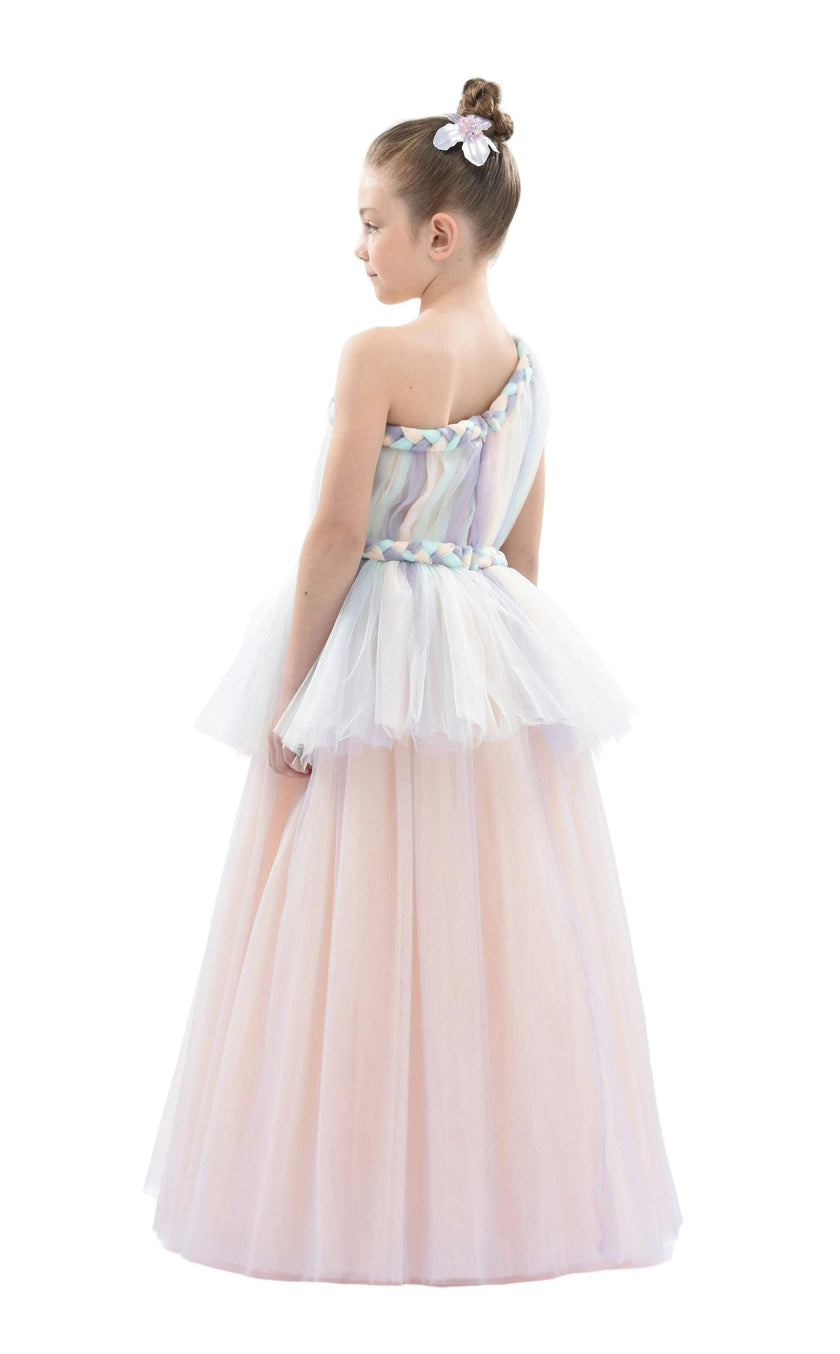 Multicolor Apollo Iridescent Tulle Gown
