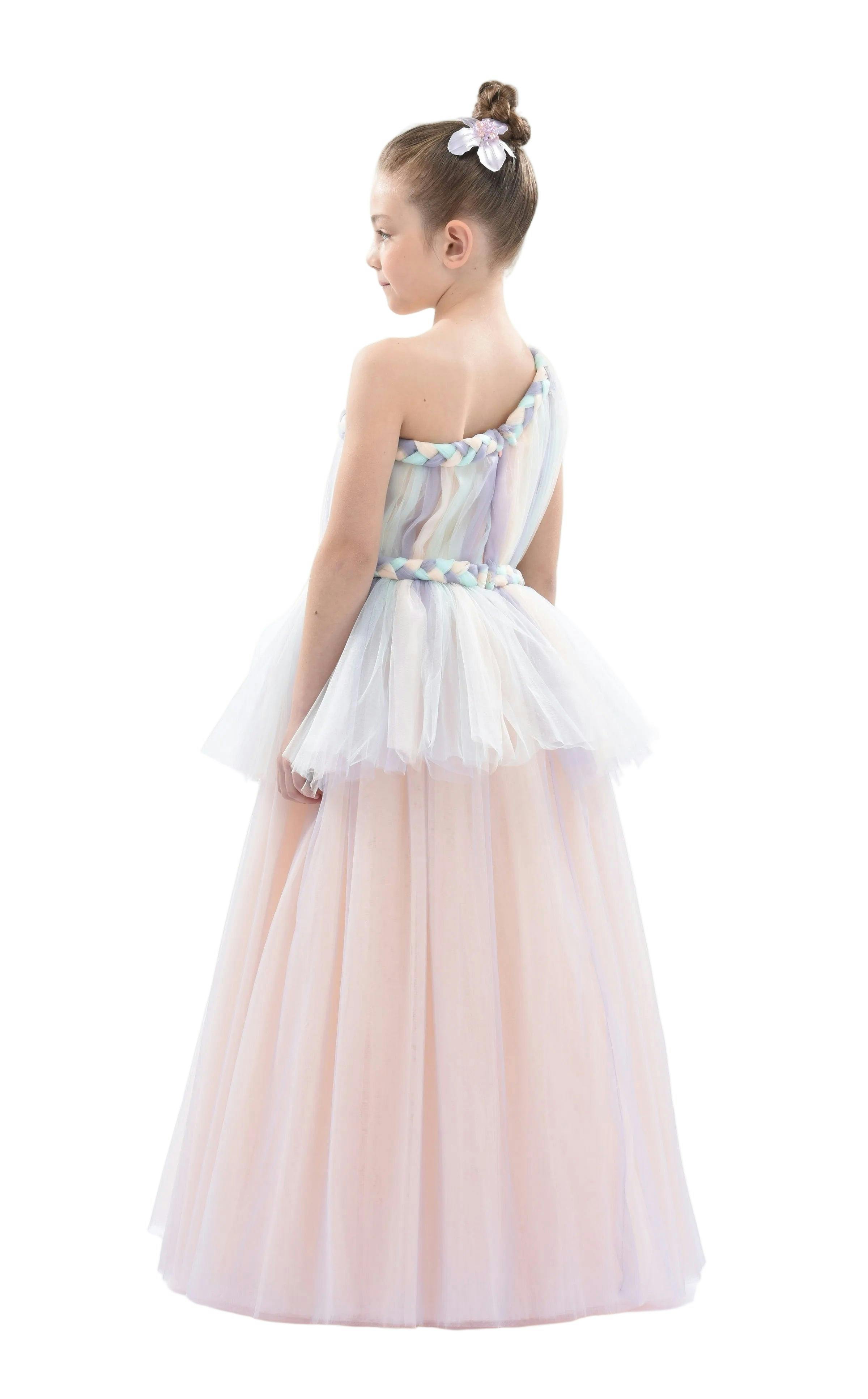 Multicolor Apollo Iridescent Tulle Gown