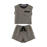Gray Stripe Pocket Set