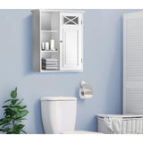 Dawson Wooden Wall Cabinet with Cross Molding
