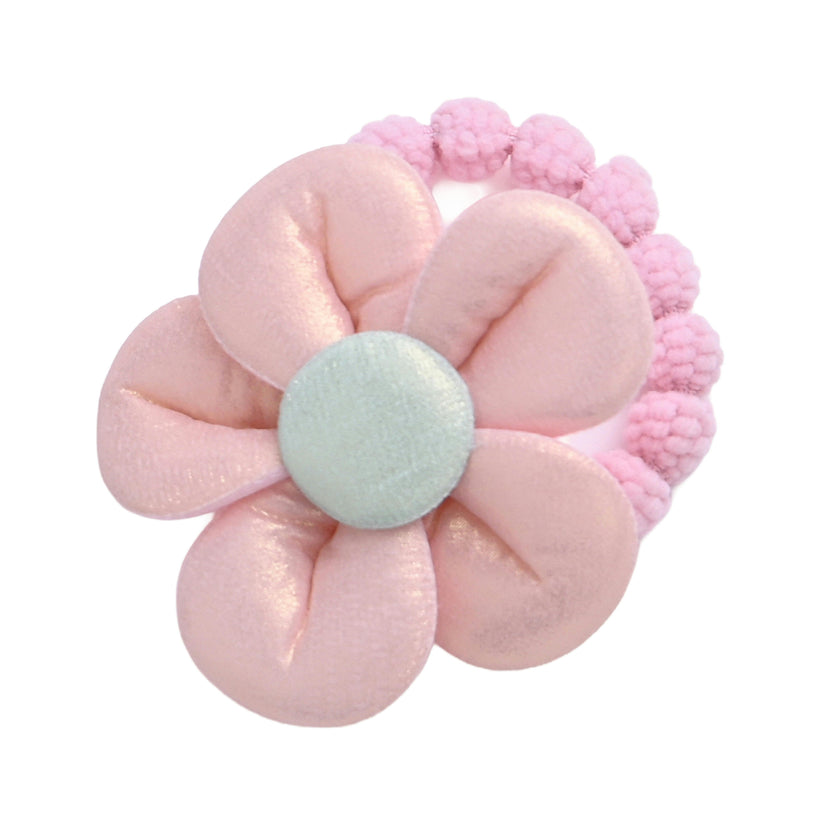 Plush Flower Hair Tie Set