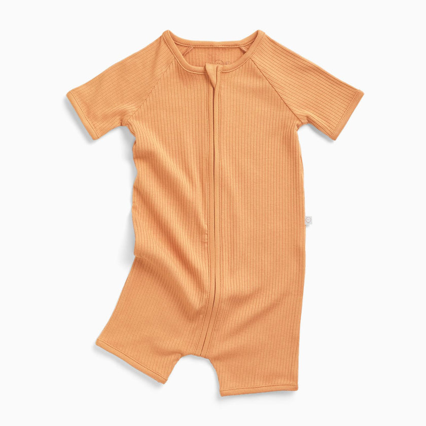 Ribbed Zip Summer Pajamas