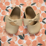 Baby Bow Ballet Flat | Cream Leather