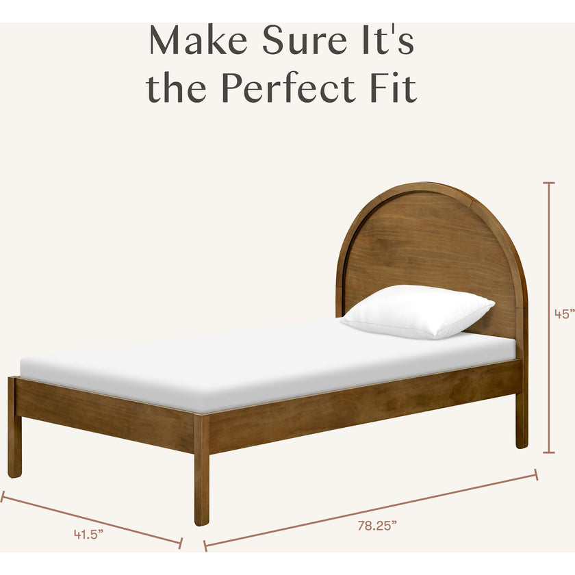 Bondi Twin Bed in Natural Walnut