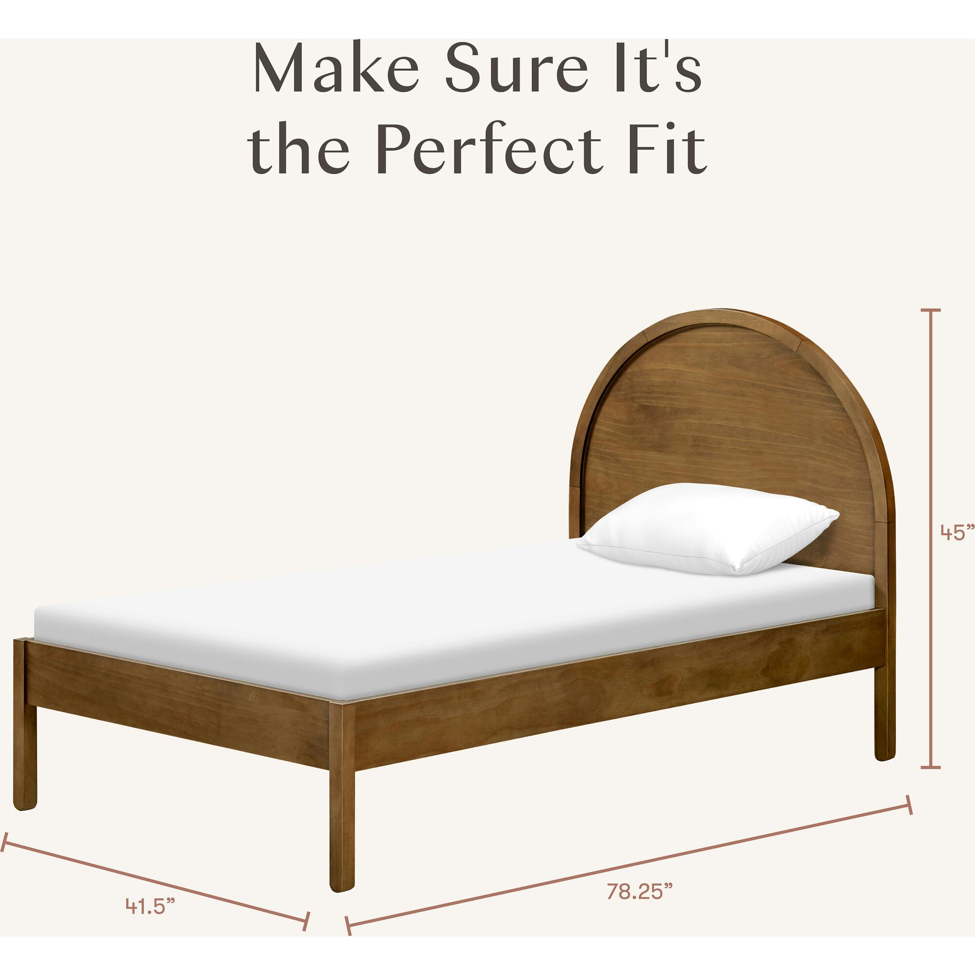 Bondi Twin Bed in Natural Walnut