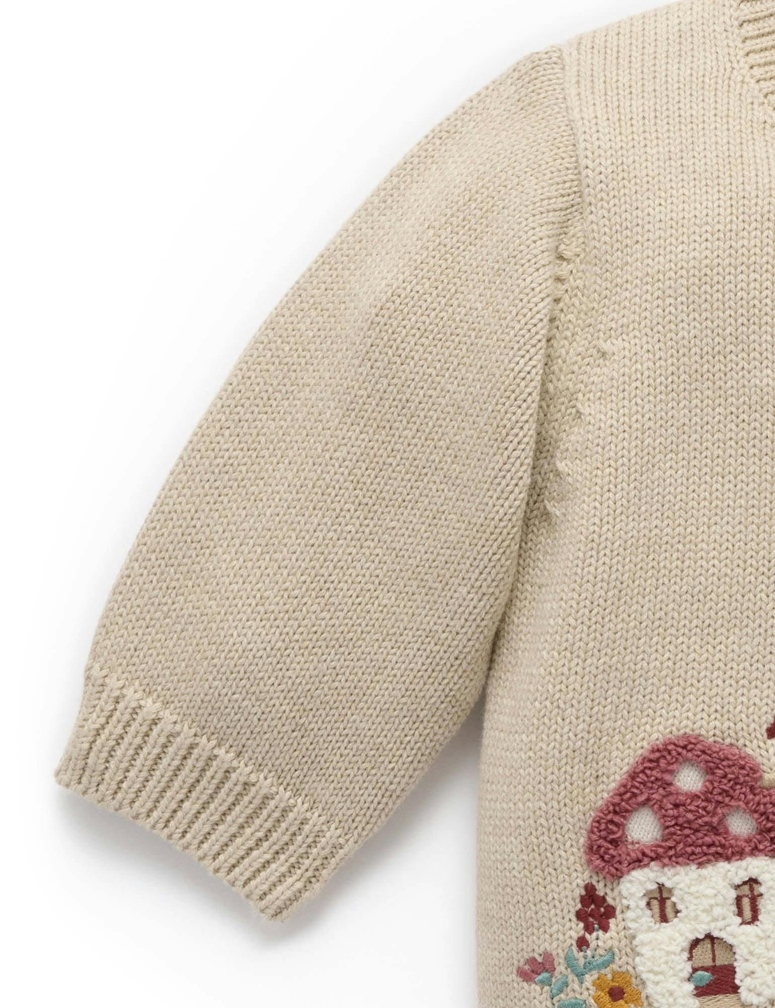 Toadstool Cardigan Oatmeal Melange
