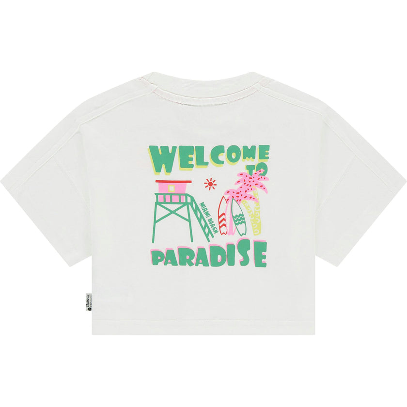 Beach Theme Graphic Crop Top