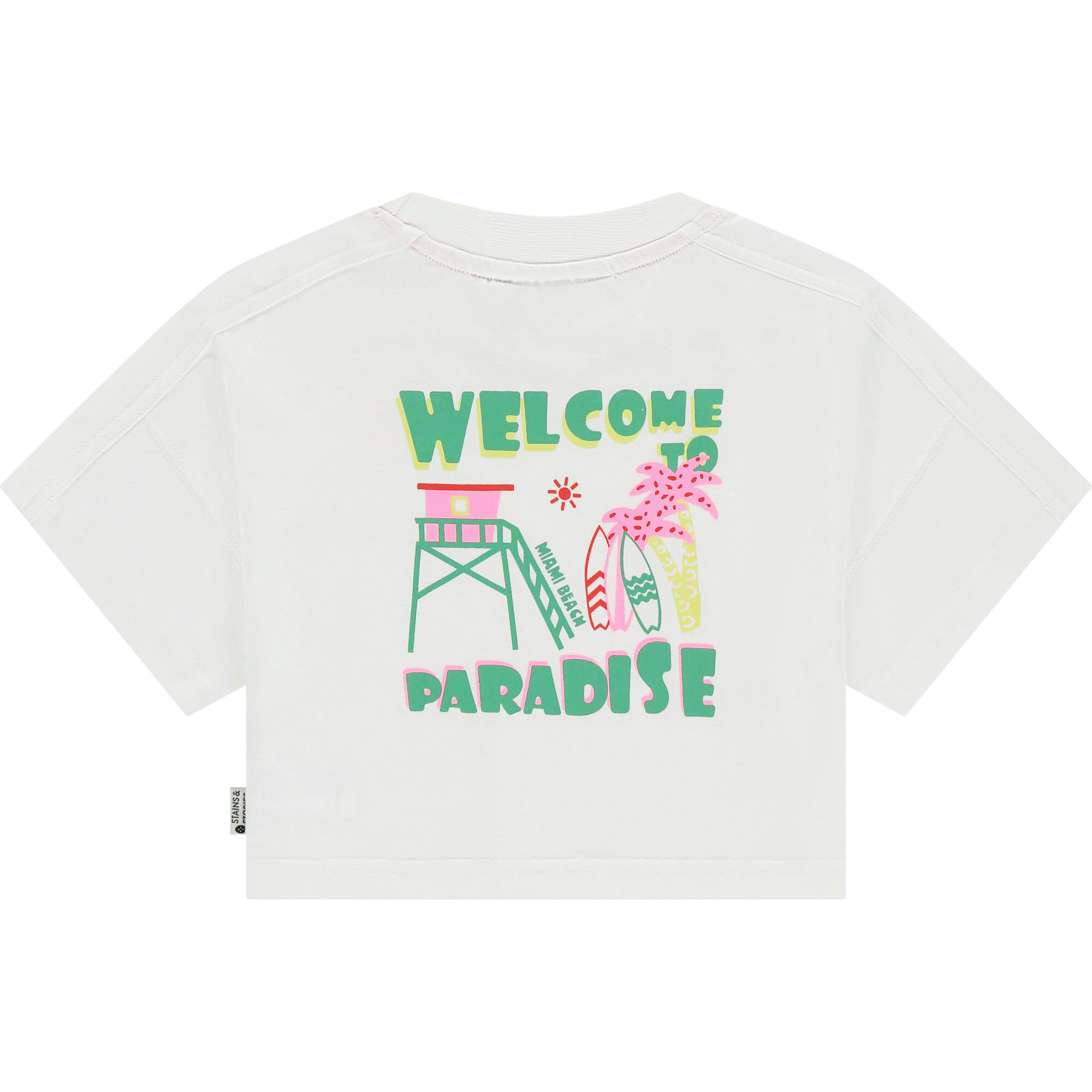 Beach Theme Graphic Crop Top