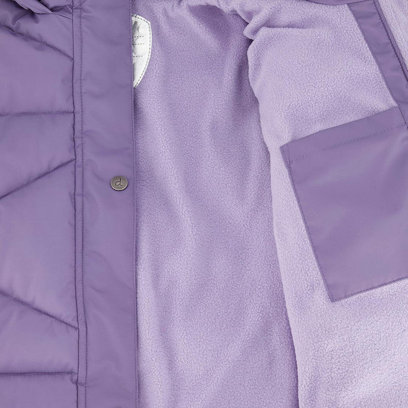 Long Winter Puffer Coat Violet