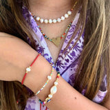 Kids Pink Beaded Pearl Bracelet