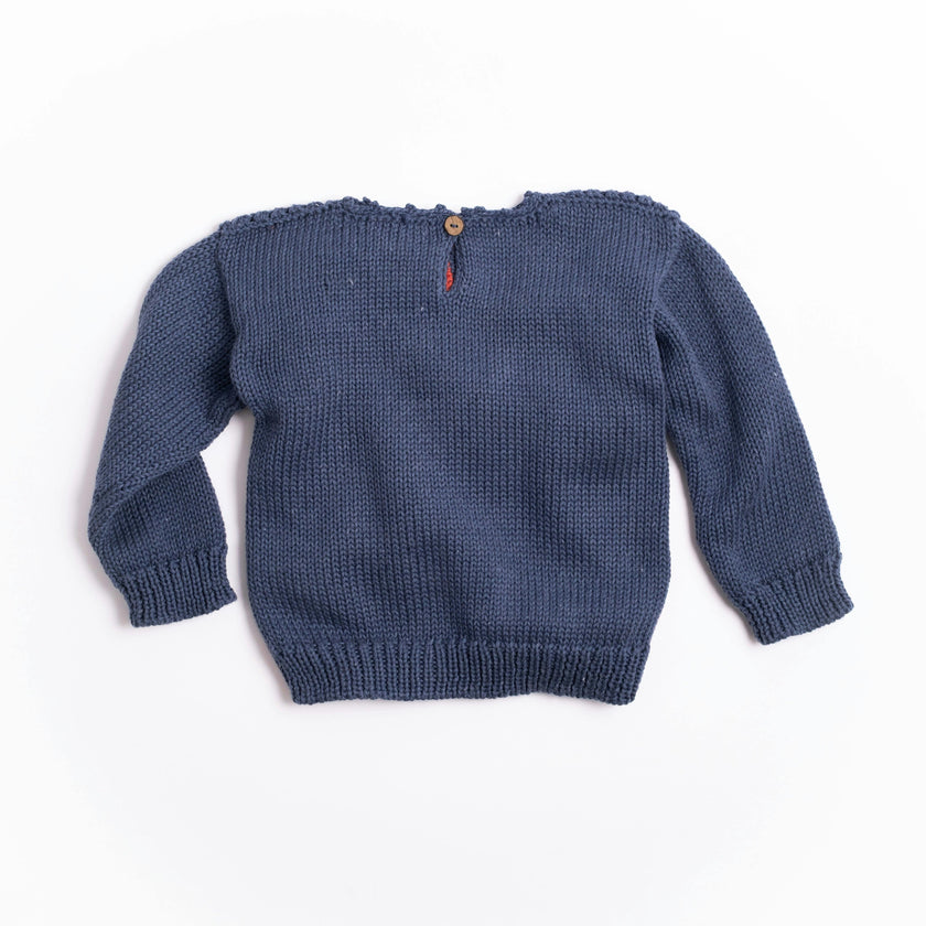 Patchwork Sweater in Wildberry Denim
