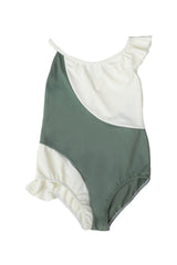 Coco One Piece Swimsuit Sage Green And Ivory