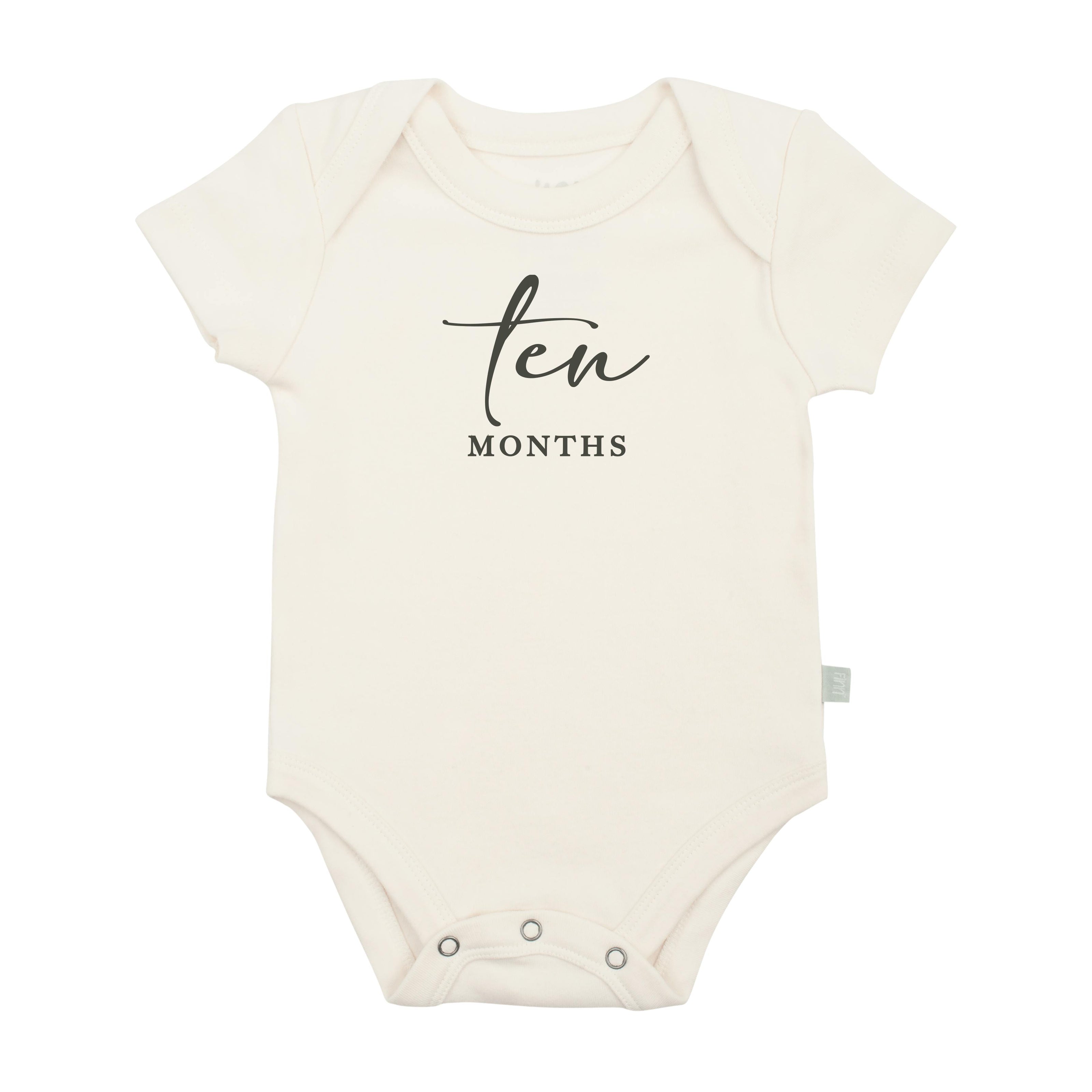graphic bodysuit | ten months milestone charcoal