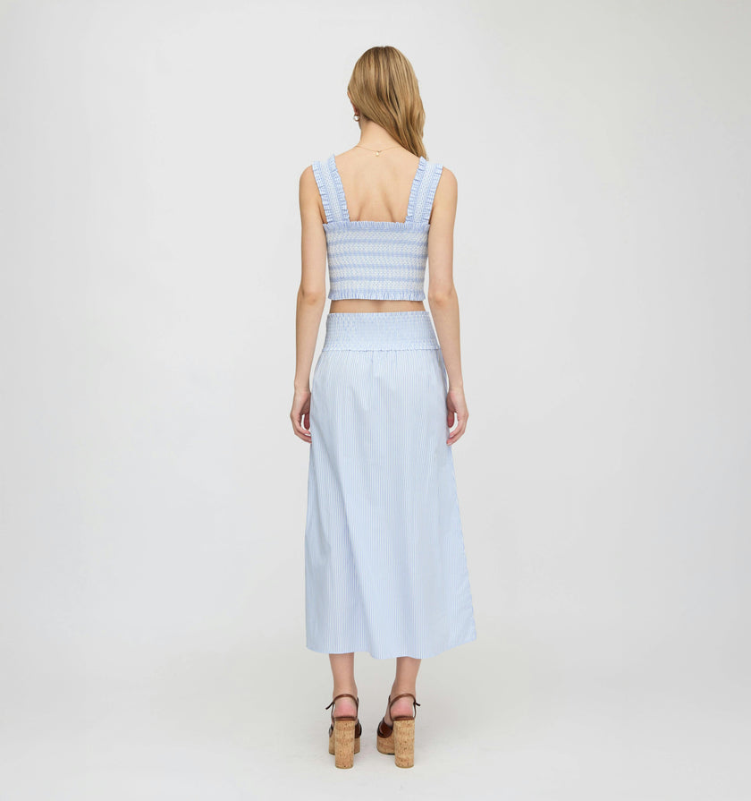 The Delphine Nap Skirt - Blue/White Stripe