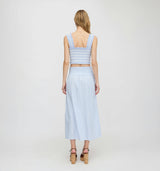 The Azalea Nap Top - Blue/White Stripe