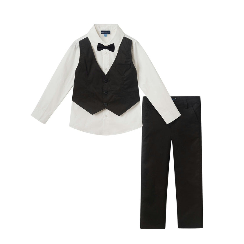 Kids 3-Piece Dapper-in-a-Dash Vest Set | Black