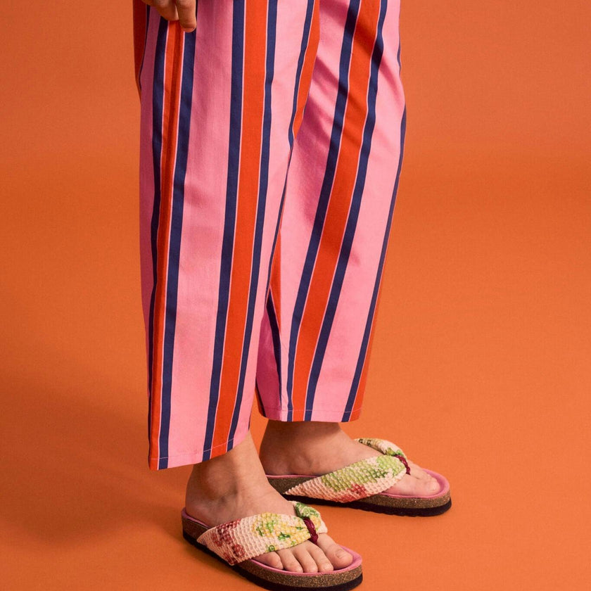 TROPIC STRIPED PANTS PINK