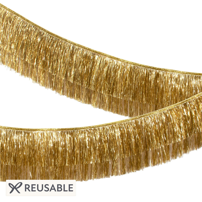 Gold Tinsel Fringe Garland