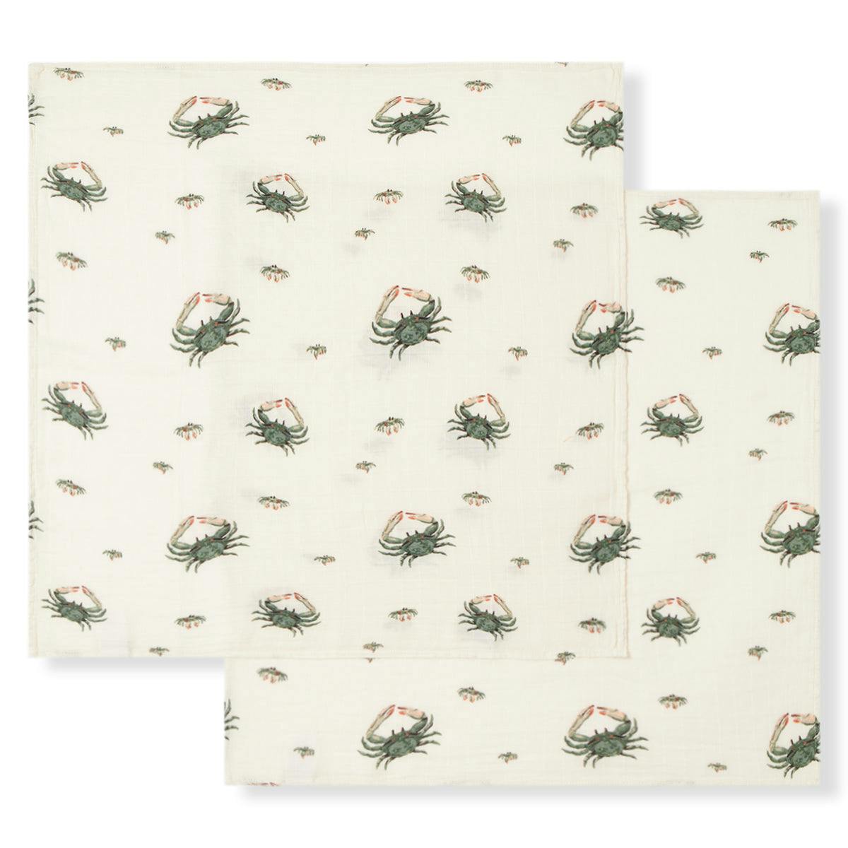 Coastal Bamboo Muslin Two-Piece Burp Cloth Set
