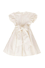 Mini Wrenley Dress in Cream Taffeta