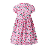 Pink Smocked Button-Front Dress