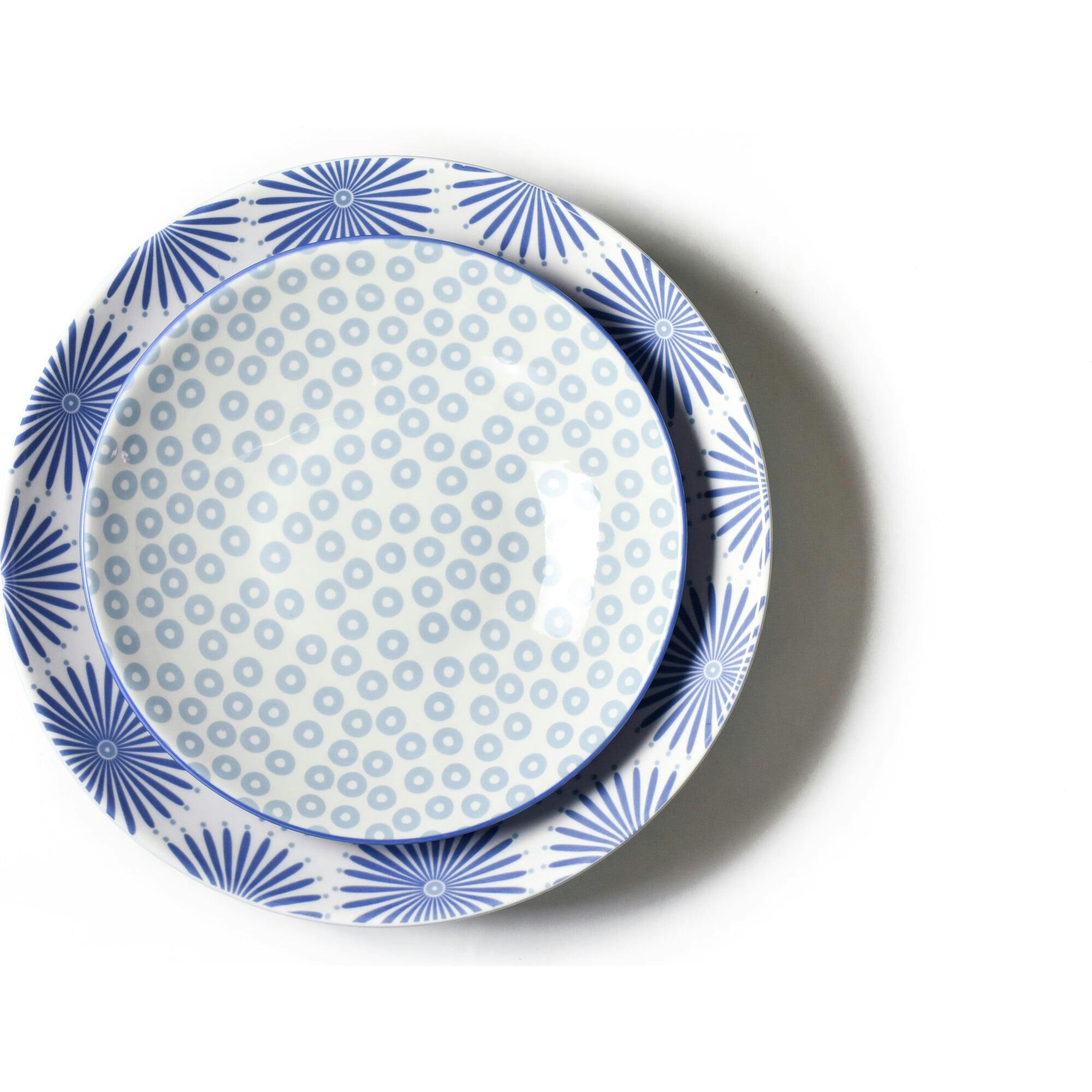 Iris Blue Burst Pip Mix Pasta Bowls