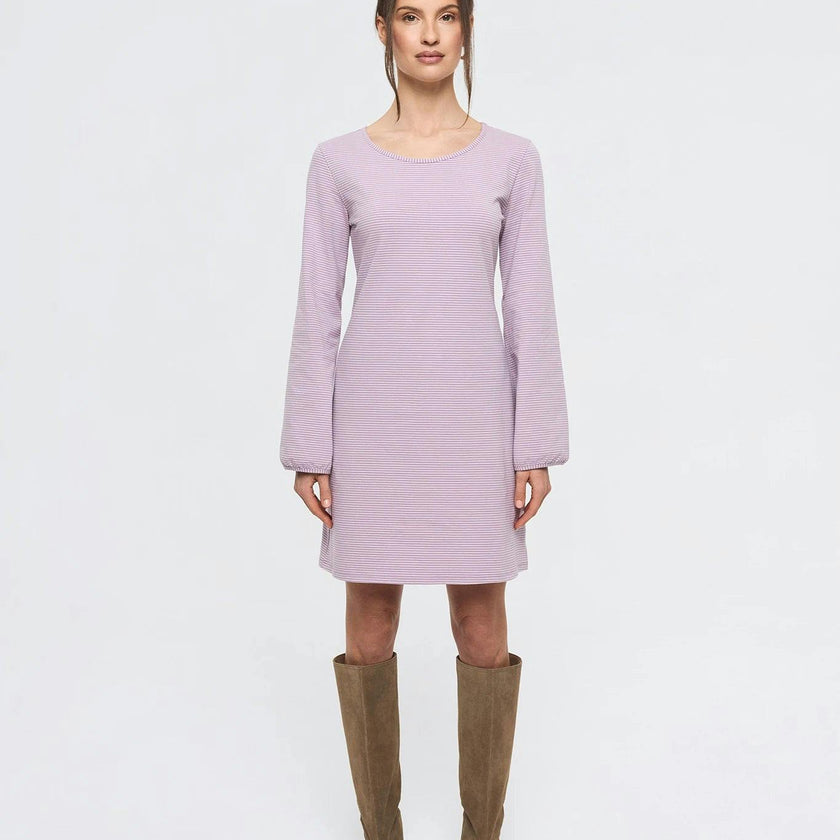 women's mini dress - lavender shadow