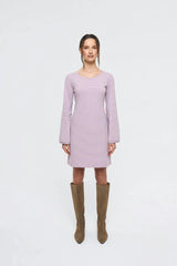 women's mini dress - lavender shadow
