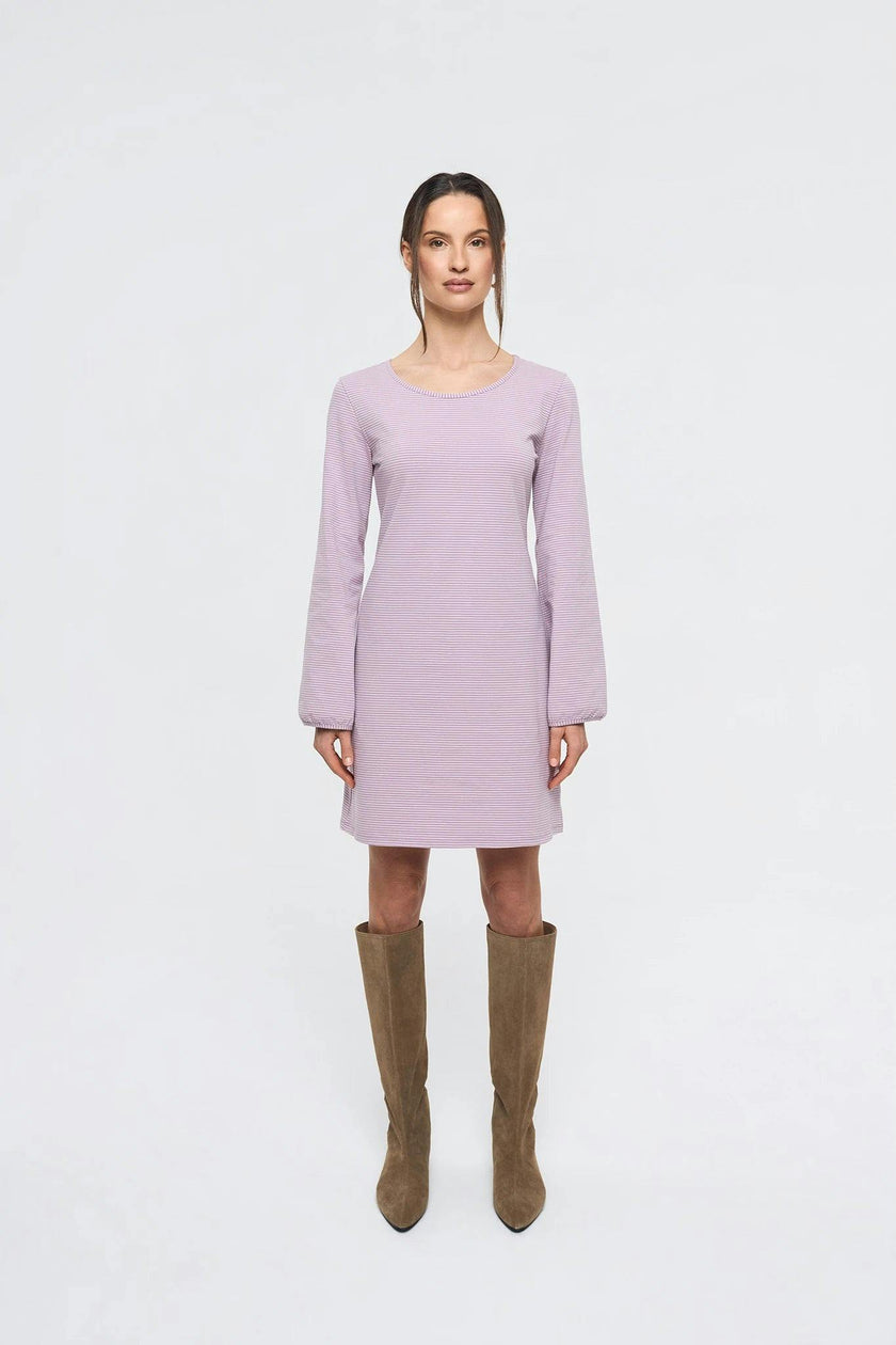 women's mini dress - lavender shadow