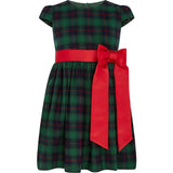Joy Plaid Satin Bows Occasion Party Dress