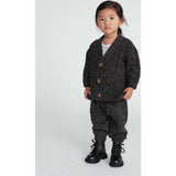 Baby Fuzzy Ribbed V-Neck Cardigan