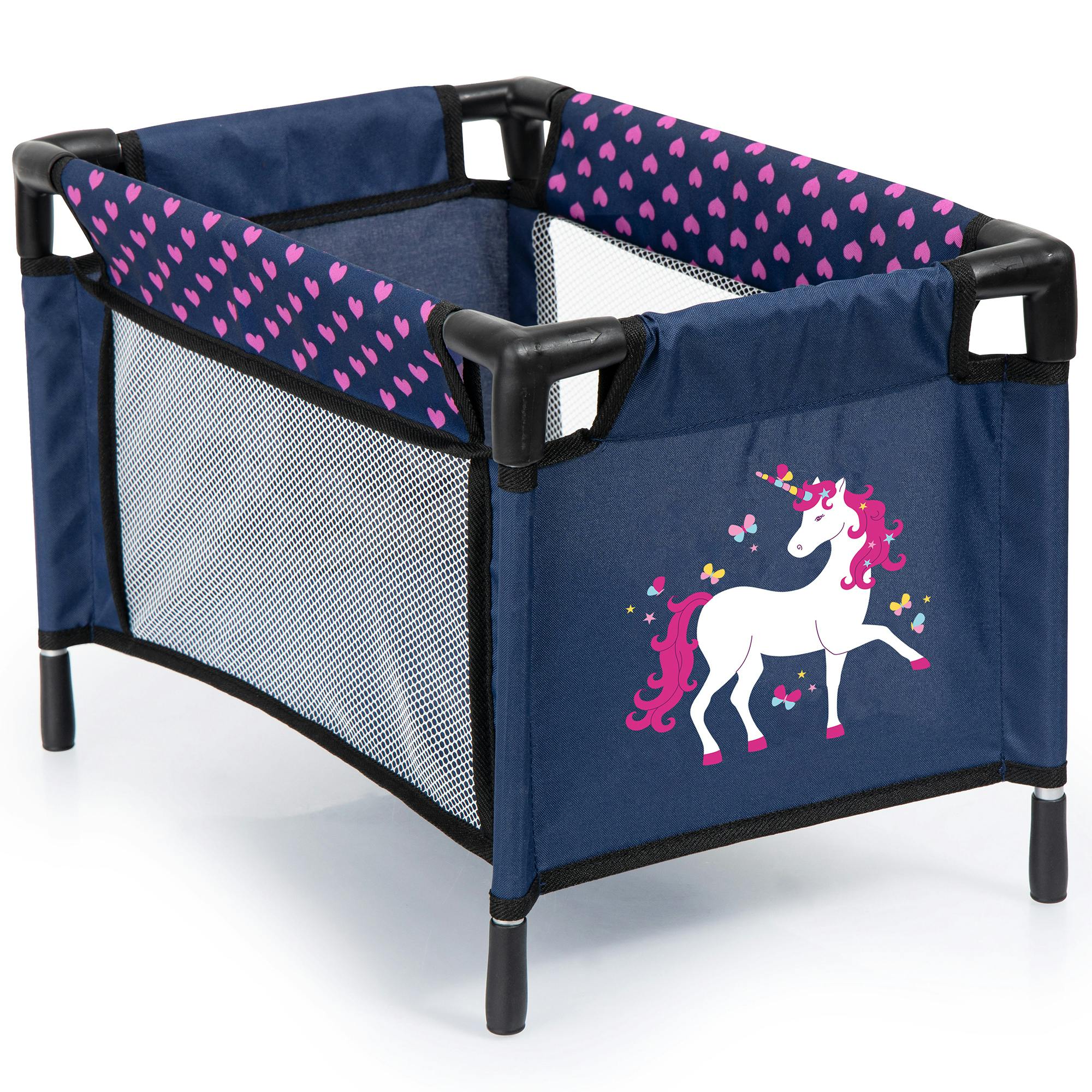 Bayer Design Dolls: Travel Set - Navy-Pink-Unicorn