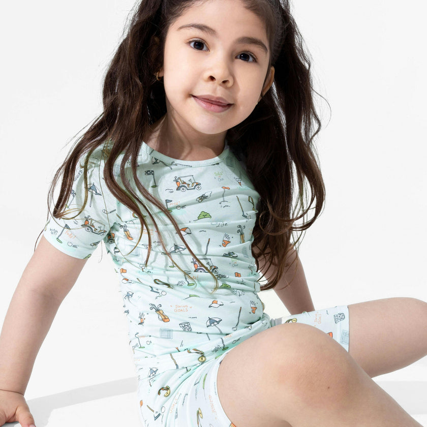 Golf Bamboo Kids Pajama Short Set