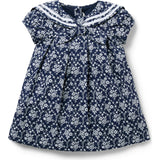 The Floral Sailor Baby Dress, Blue
