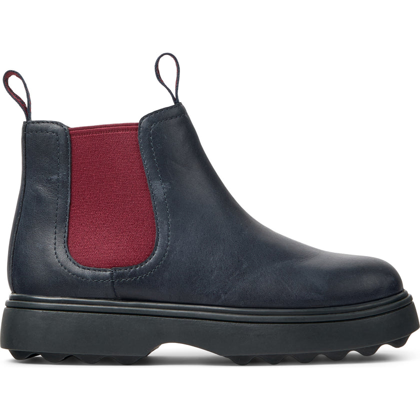 Kids Norte Leather Lace-Up Boots, Navy
