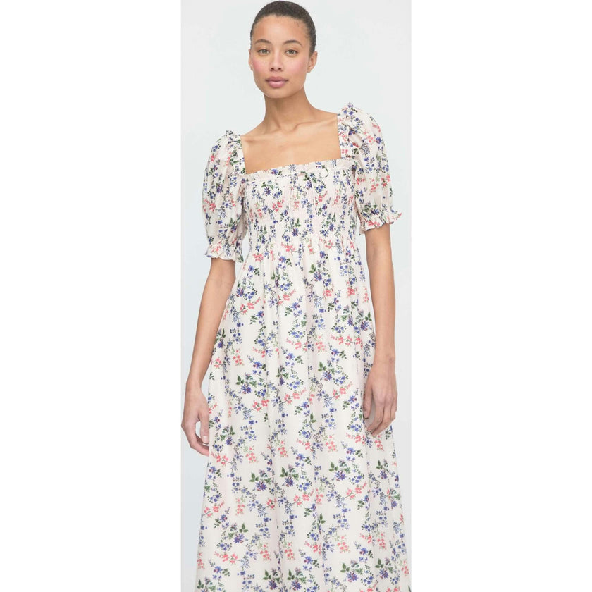 The Scarlett Nap Dress - Pink Scallop Bow Chintz