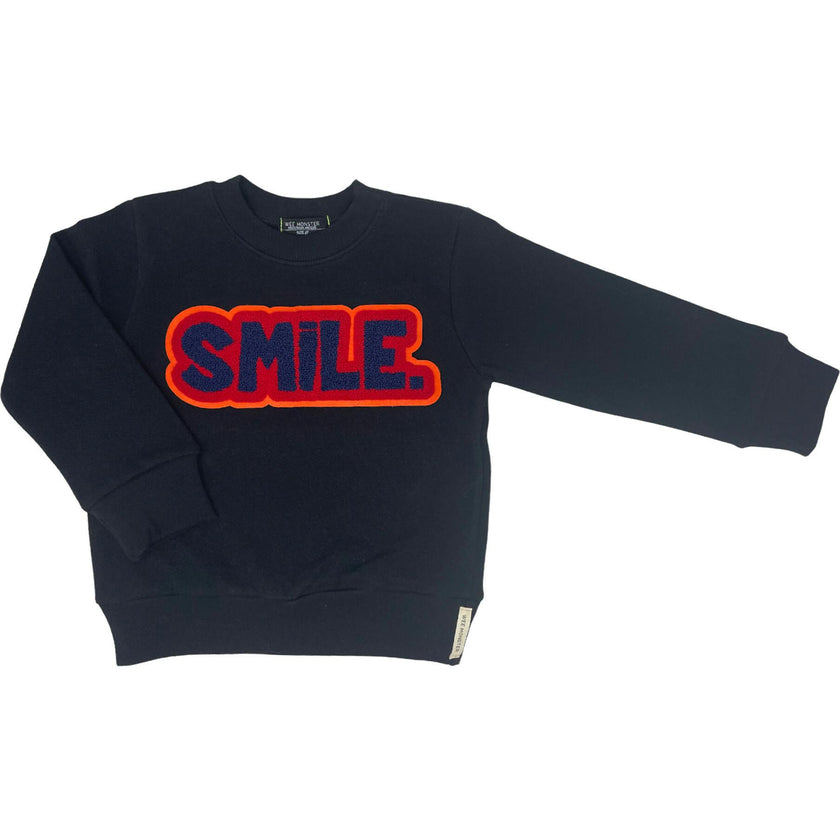 SMILE Black Sweatshirt - Unisex for Boys and Girls