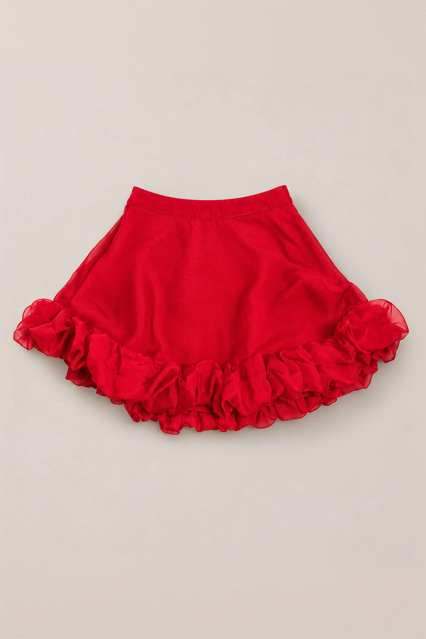 Mini Kendy Skirt in Poinsettia