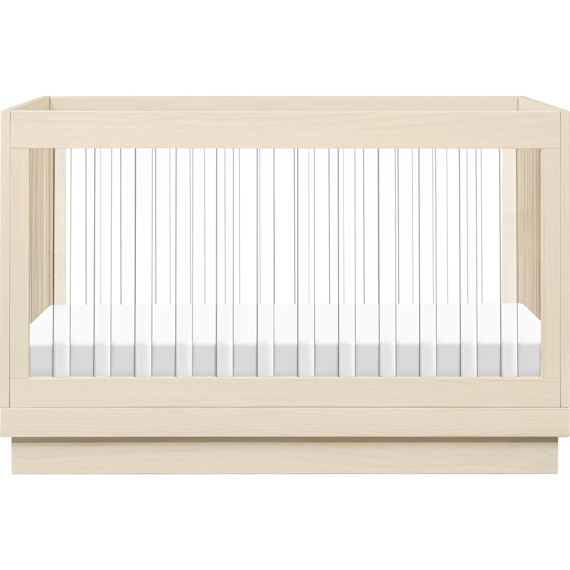 Harlow Acrylic 3-In-1 Convertible Crib With Toddler Bed Conversion Kit