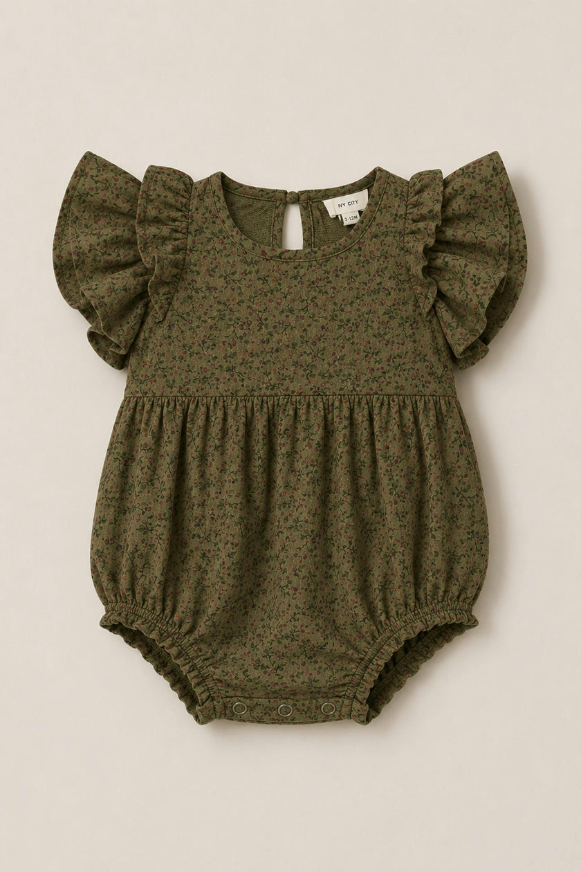 Baby Hattie Romper in Woodland Floral