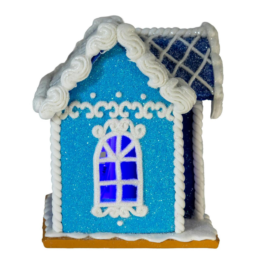 Kurt Adler 4-Inch Clay Dough Hanukkah LED House Table Piece