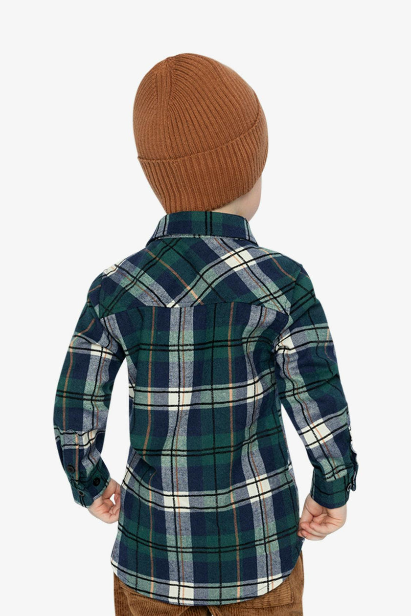 Plaid Shirt Blue And Green