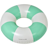 Tube Pool Ring: Zest - Neon Green Stripe
